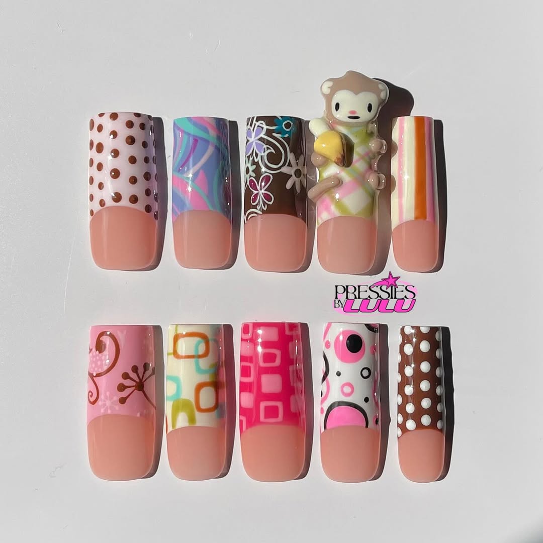 Y2K Frenchie Monkey Set