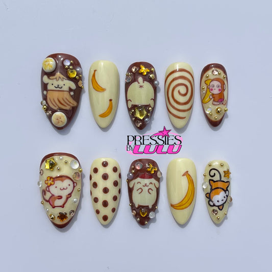 Purin & Monkey Choconana Set