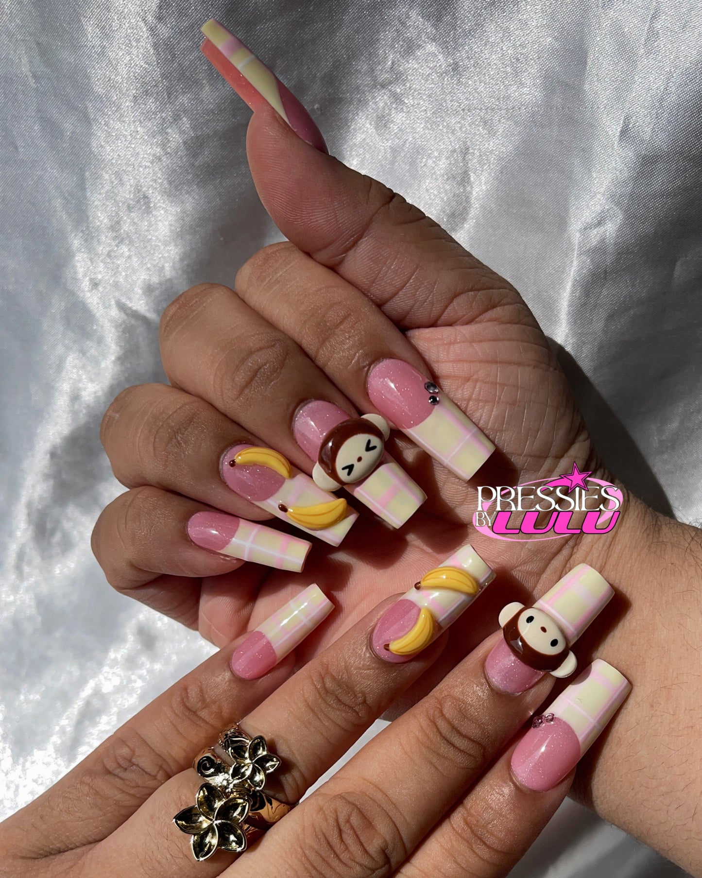 Plaid Monkey Set