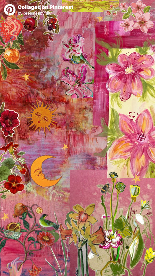 Pink Acrylic Garden Freestyle Set